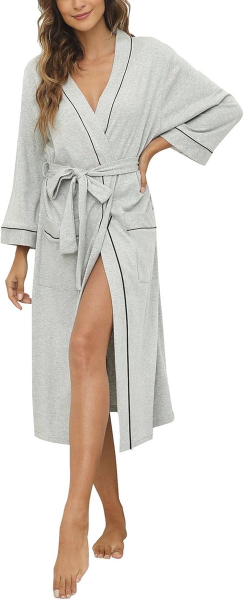 Dames Ochtendjas 100% Katoen - Lichte en Comfortabele Kimono Loungewear