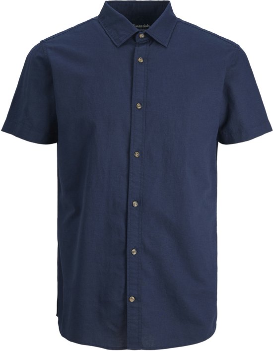 Jack & Jones - Heren Overhemden Summer Korte Mouw - Blauw - Maat XL
