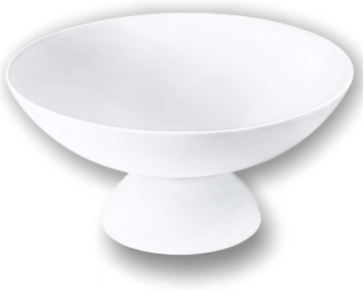 Taartplateau met voet - Porselein taartstandaard voor cake en fruit - Wit