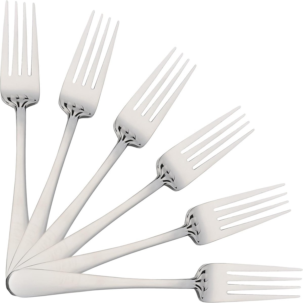 Set van 6 Tafelvorken – 20 cm, Hoogglans Gepolijst Roestvrij Staal 18/0, Vaatwasmachinebestendig