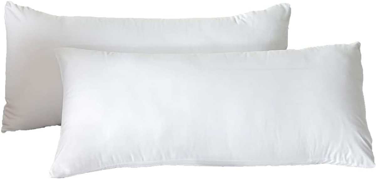 Famanu Kussenslopen 40x80 cm wit set 2, superzachte microvezel strijkvrij, hoofdkussensloop voor dagelijks gebruik