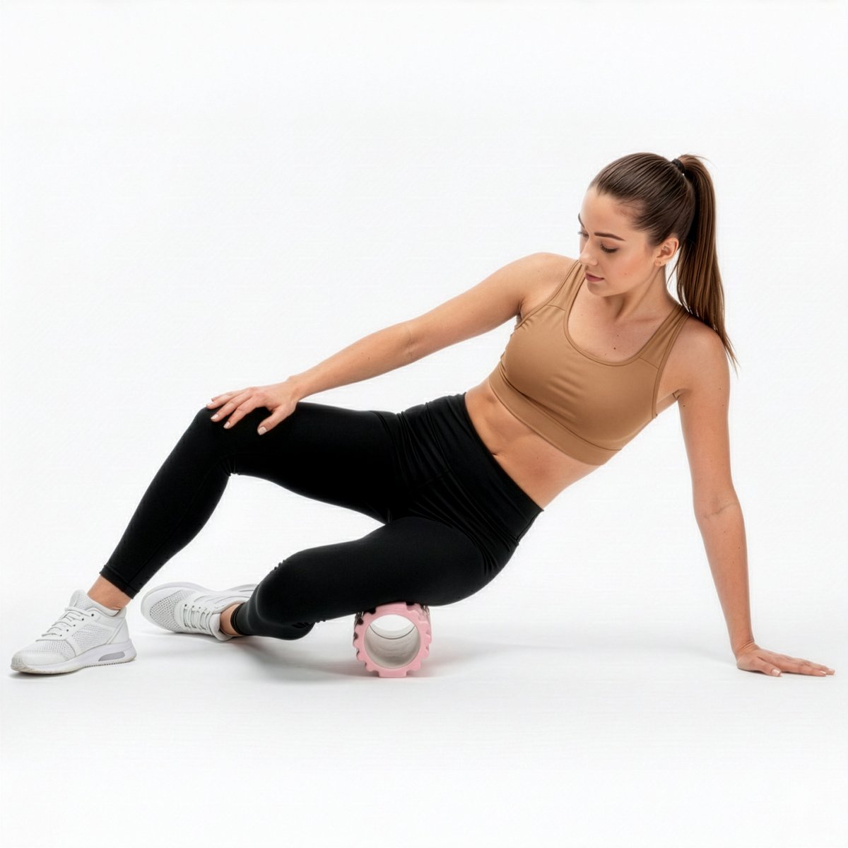 Actiget® Foam roller - Triggerpoint massage - Massage roller - 33 CM - Medium Hard - Roze thumbnail 3