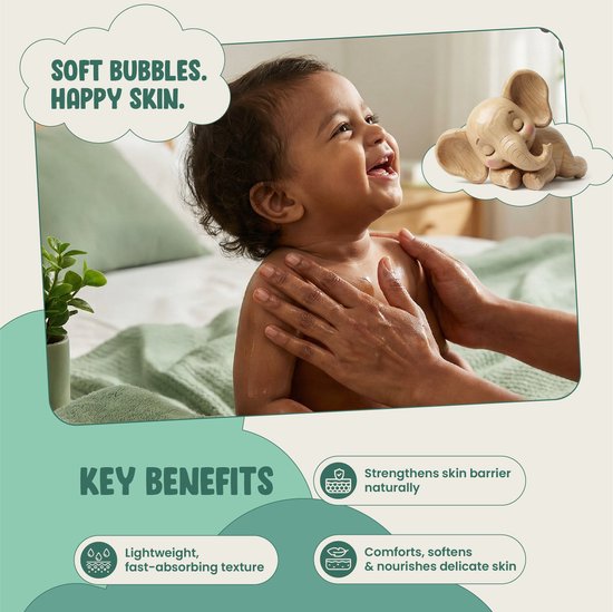 Vanan Green Cuddle Baby Massage Olie - Zachte Dagelijkse Babyolie met Kokosolie, Amandel & Ghee - Licht & Niet Plakkerig - Geschikt vanaf 3 Maanden - 100 ml van Merkloos — afbeelding 2
