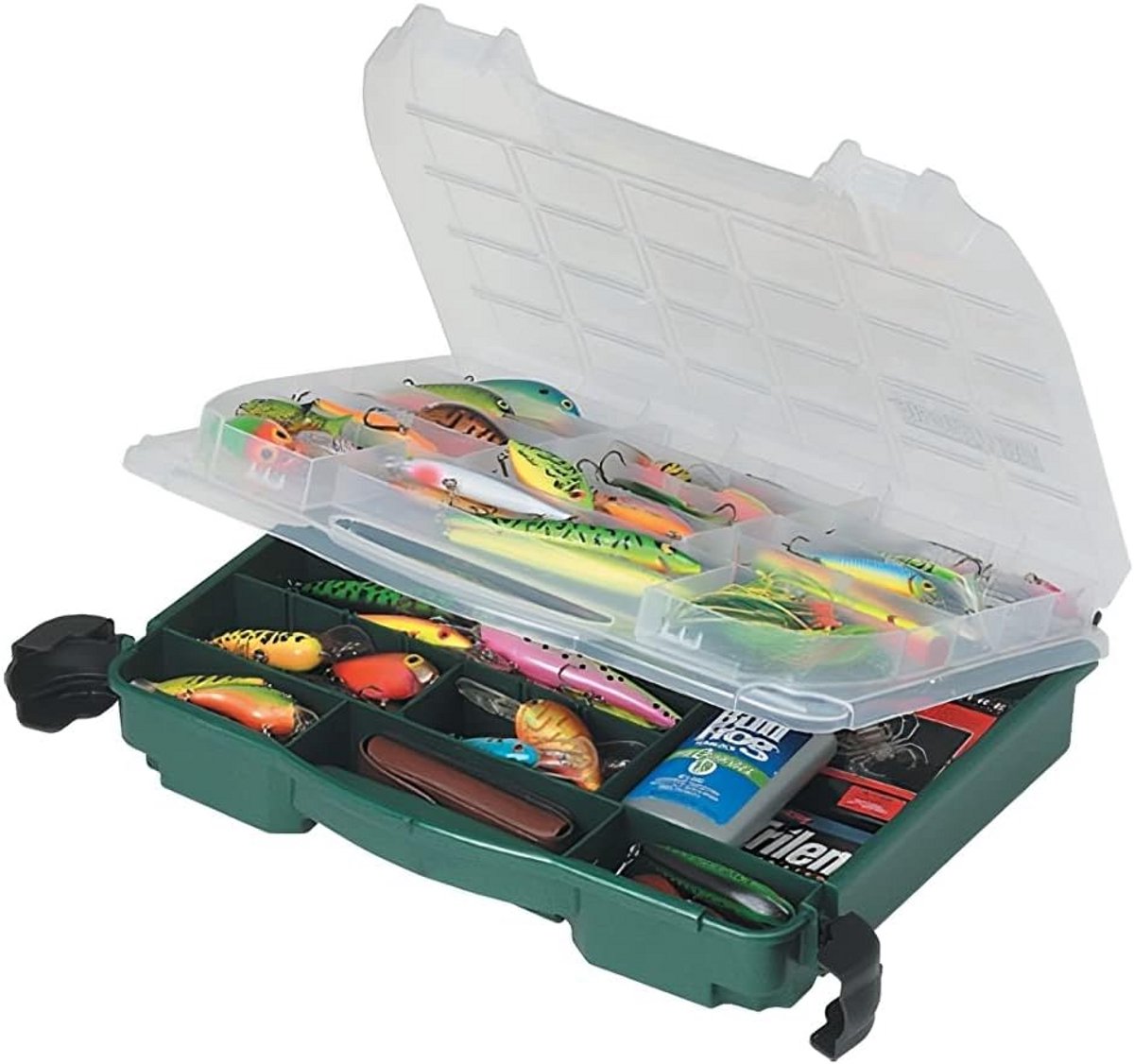 Grote Vis Tackle Box - Organiser voor Hengelmateriaal met Dubbele Opbergruimte