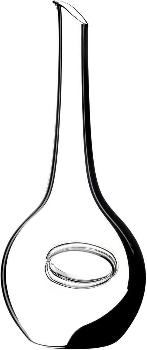Zwart Tie Occhio Nero Decanter - Handgemaakte Kristallen Wijnkaraf 1210 ml