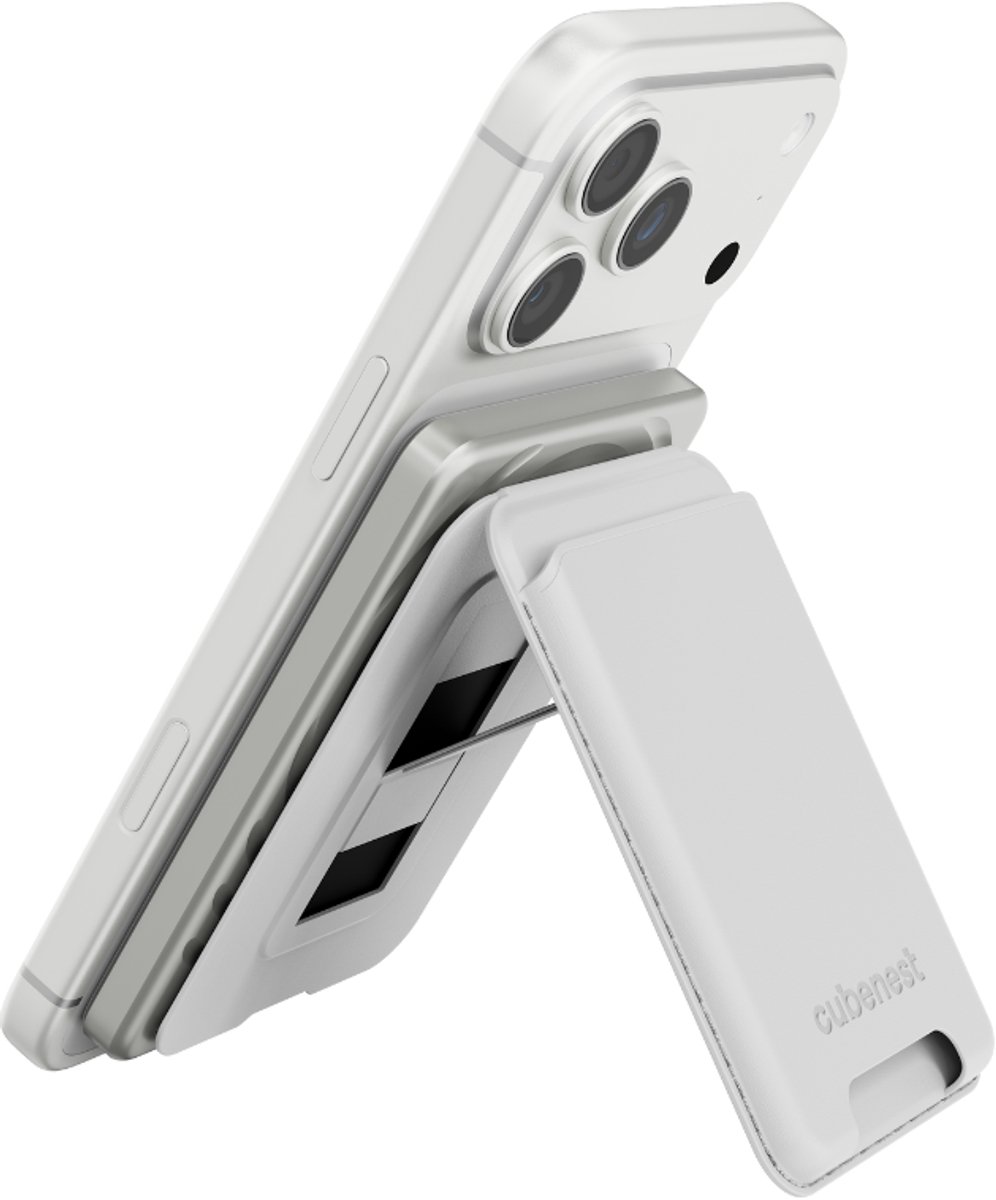 Cubenest Qi2 Draadloze Powerbank 5000 mAh voor MagSafe - Zilver - afbeelding 2