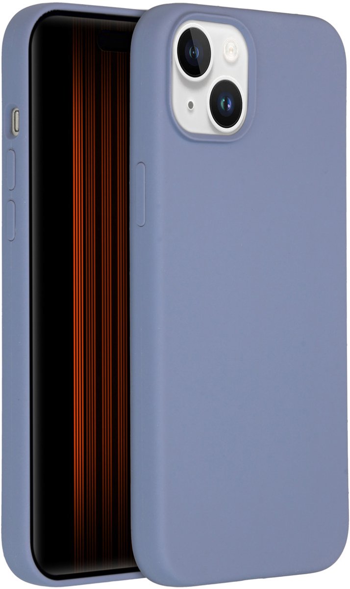 Accezz Hoesje Siliconen Geschikt voor iPhone 15 Plus - Accezz Liquid Silicone Backcover - grijs