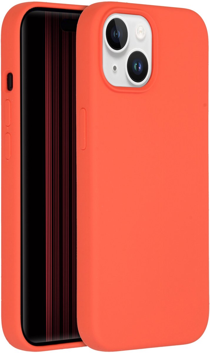 Accezz Liquid Silicone Backcover iPhone 15 Oranje