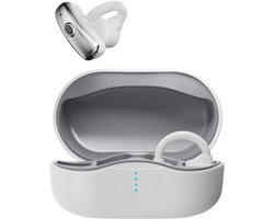 ANMI® Open Ear Clip Oordopjes – Bluetooth 5.3 – Botgeleiding Speakers – Touchbediening – Microfoon – USB-C – IPX4 Zweetbestendig – 30 uur met Oplaadcase – Wit