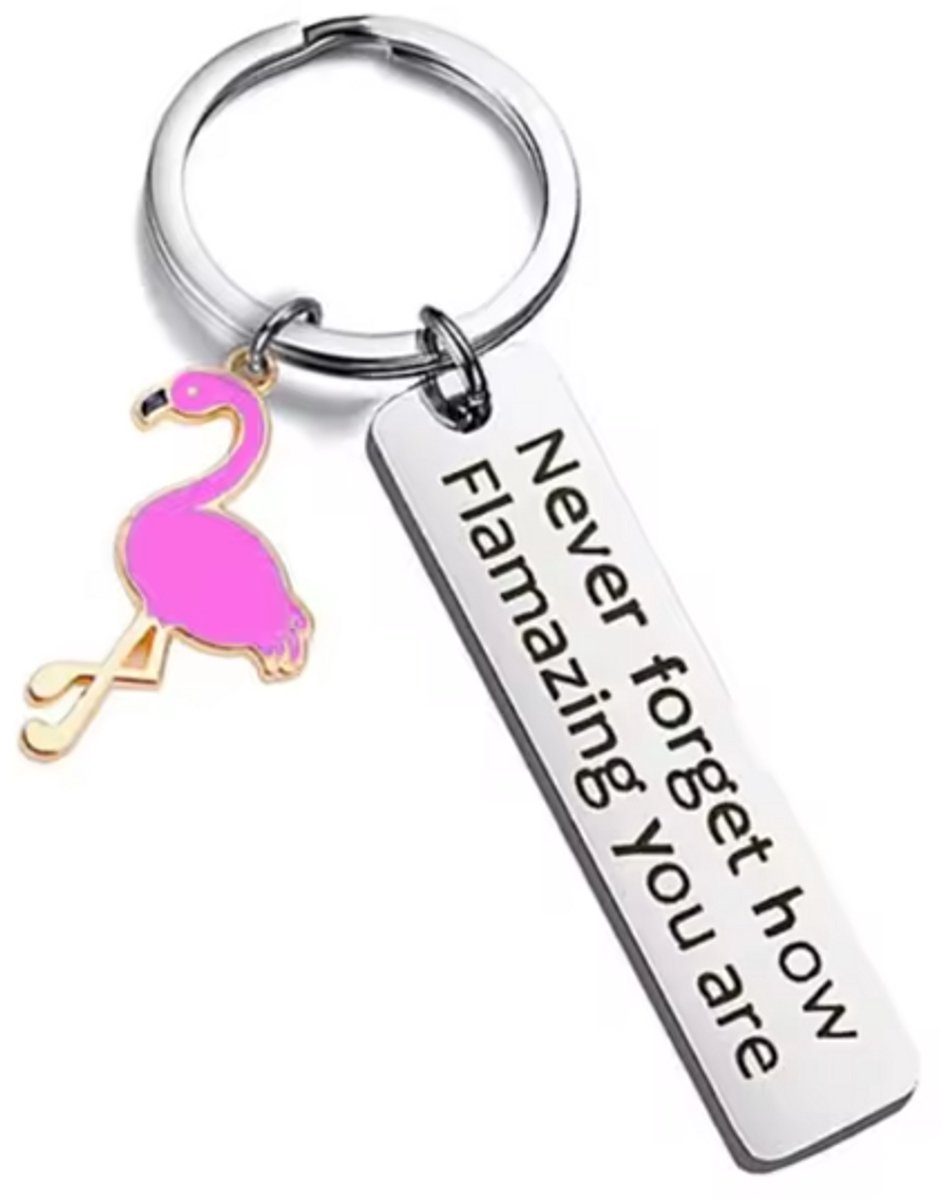 Go Go Gadget - Sleutelhanger - Flamazing - Flamingo - Inspiratie - Keychain - 1 stuk