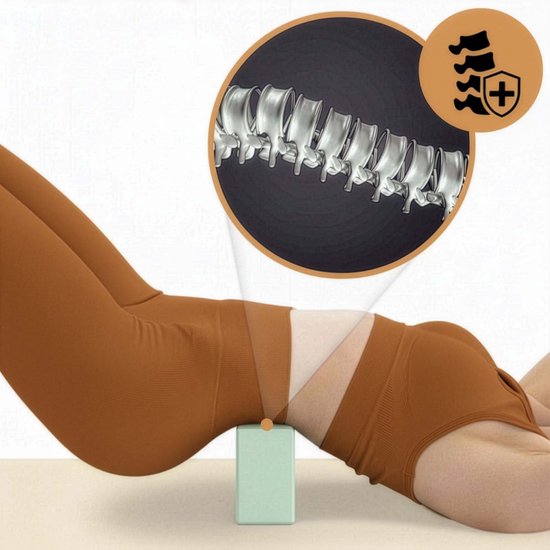 Actiget® Yoga Blok - Yoga Cube - Pilates Blok - Balans - Rekoefeningen - EVA-schuim - Mintgroen - 7,5 X 23 X 15 Cm van Merkloos — afbeelding 5