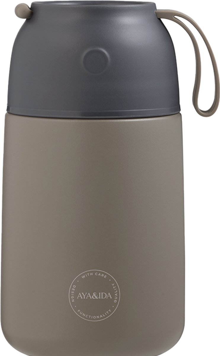 AYA&IDA - Thermosfles - voedselcontainer - RVS - warmhoud - Foodie - 700ml - DRIFTWOOD