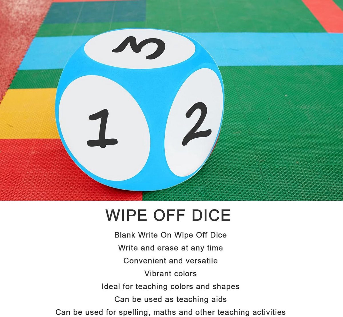 Blauwe Lege Doos Dobbelsteen - Herbruikbare Educatieve Speelgoed voor Kinderen - 10 cm EVA Materialen - Whiteboard Beschrijfbare Cube voor Creatief Leren en Speelplezier