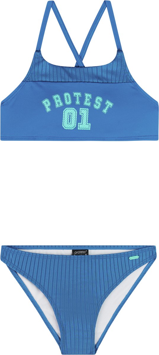 Protest PRTWaw JR Bikini set Meisjes Gespsluiting Uitneembare vulling Normale pasvorm Blauw