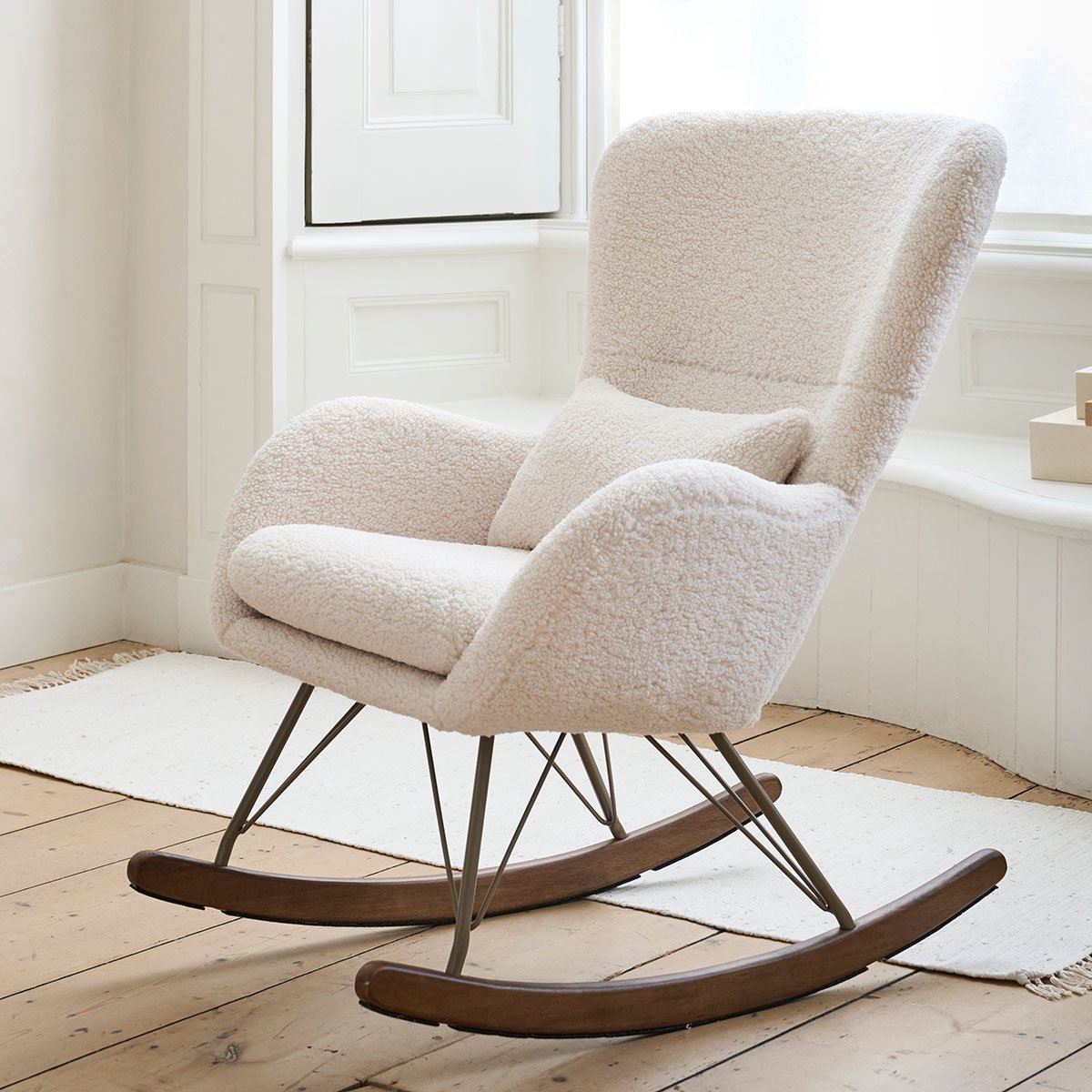 Petite Amélie Teddy schommelstoel «Lune» | Beige
