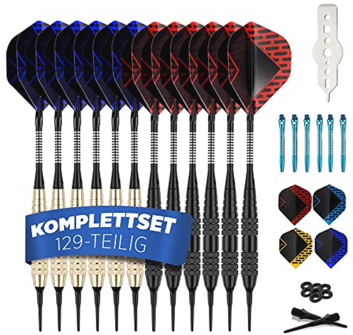 Elektronisch Dartbord met 6 Darts - Draadloze Dartautomaat voor 1 tot 8 Spelers - 65 Varianten beschikbaar