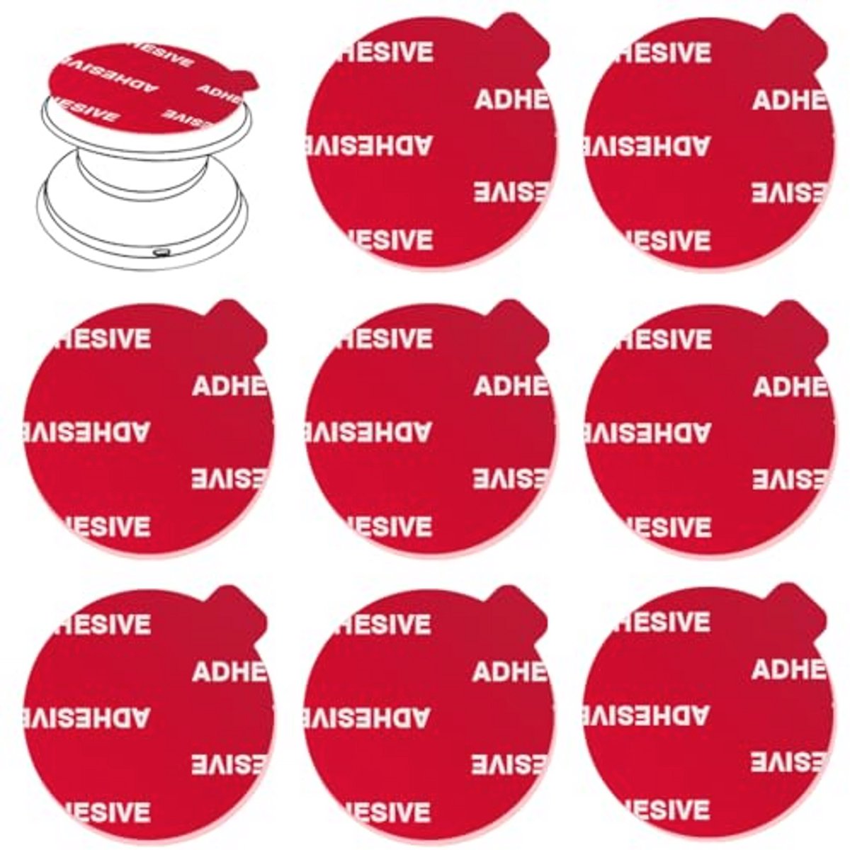 Clear Sticky Adhesive Pads - Dubbelzijdige Vervangings Tapes voor Telefoon Steunen