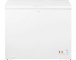 Inventum VK1285W Low Frost energiezuinige grote vrieskist - 300 liter - 128,5 cm breed - Energielabel C - Geschikt voor garage tot -15°C - Ledverlichting - Diepvrieskist - 2 opbergkorven - Wit