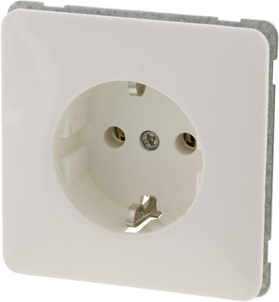 Peha Standard contactdoos - inbouw - 1-voudig - randaarde - polarwit