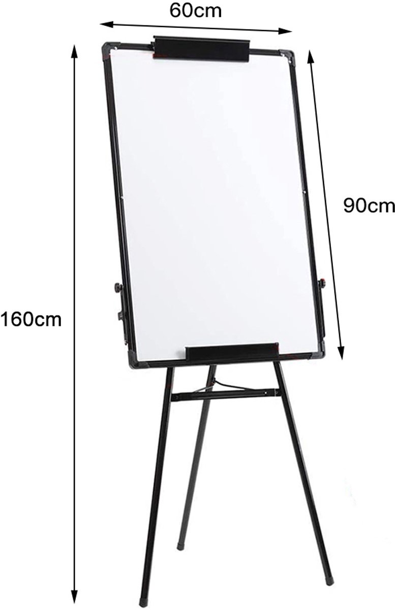 PIPIPOXER- Flip-over 60 x 90 cm, in hoogte verstelbaar Ezel Pennenbakje-Zwart thumbnail 5