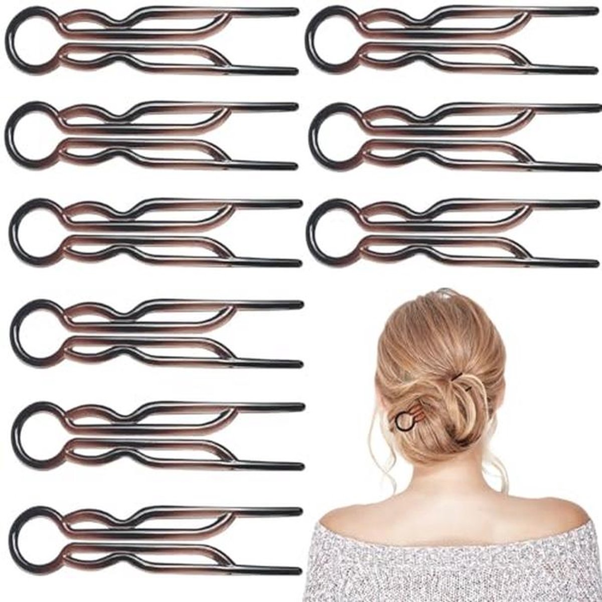 10 Stuks Magische Grip Haarspelden voor Diverse Kapsels