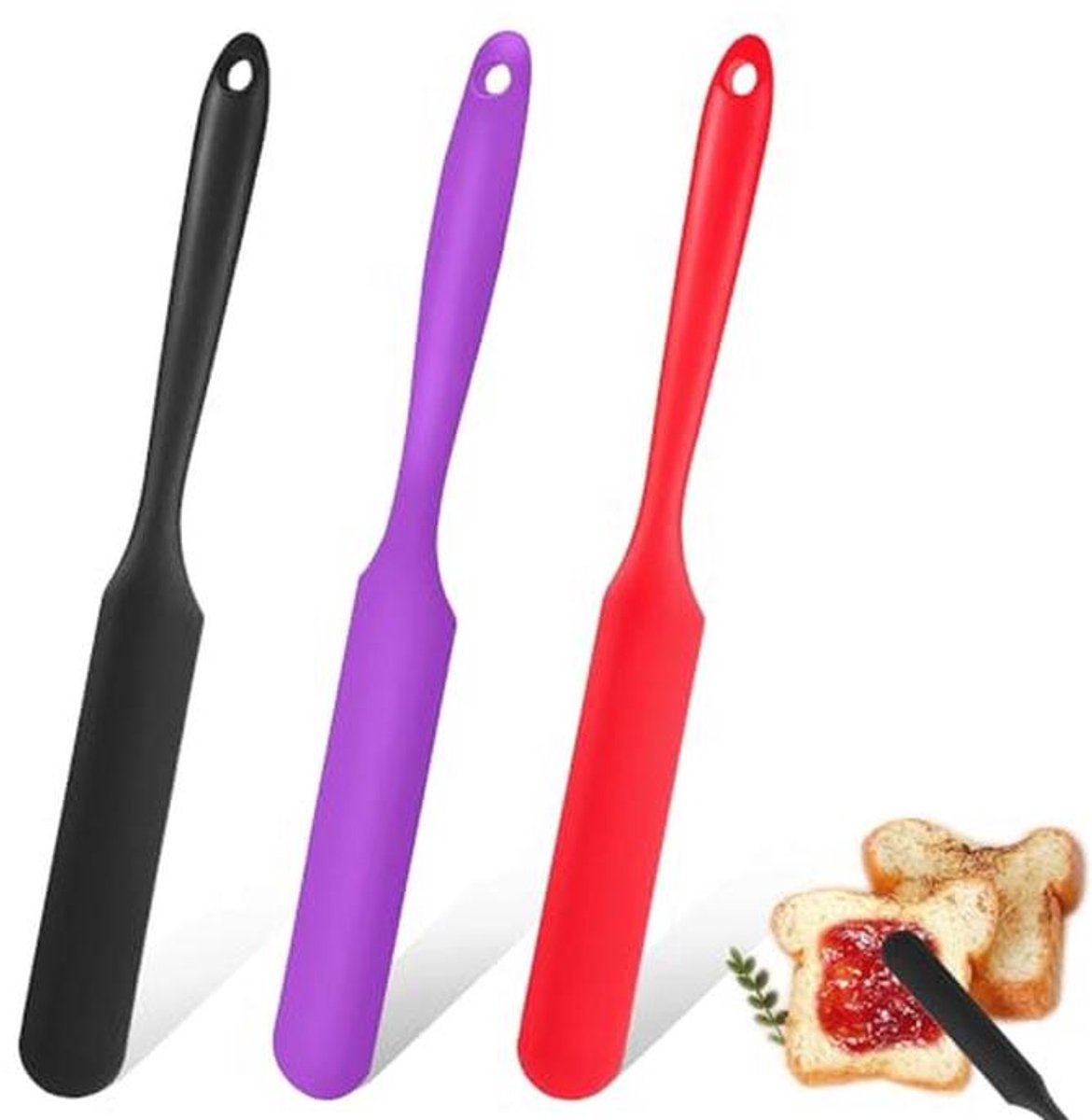 Hittebestendige Silicone Keuken Spatels - 3 Stuks
