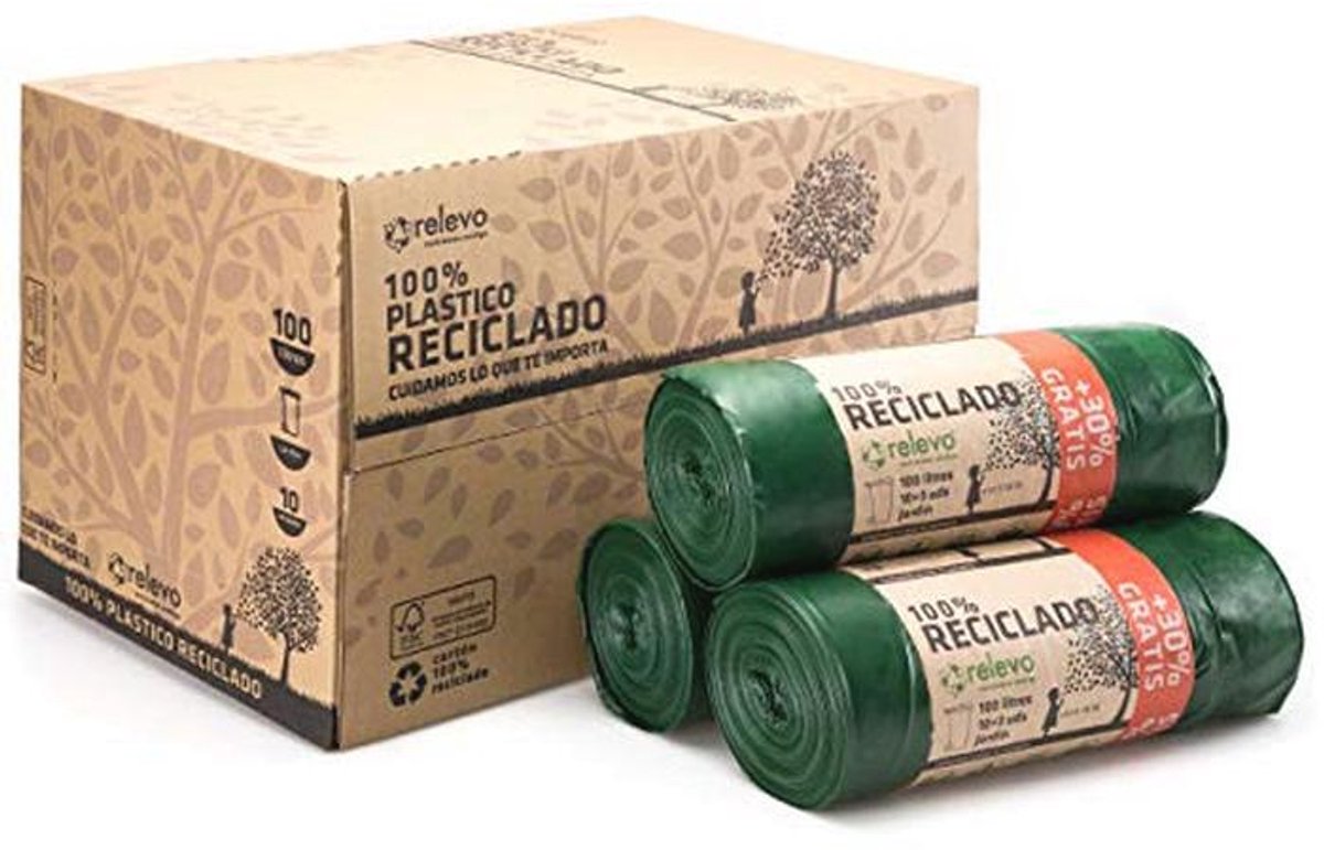 Extra sterke 100L gerecyclede vuilniszakken - 156 stuks