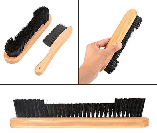 Snooker Tafel Borstel Set - 2 Stuks Houten Handvat Schoonmaak Gereedschap voor Pool Tafel — afbeelding 2