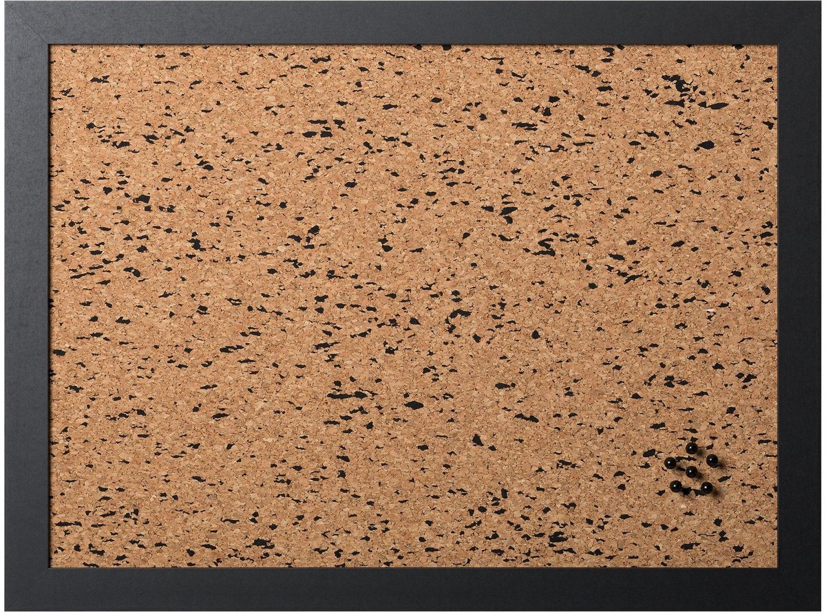 IMPERATORIS® Prikbord van Kurk - Wandboard/Kurkbord - Voor Kantoor School en Thuis - 60 x 65 cm
