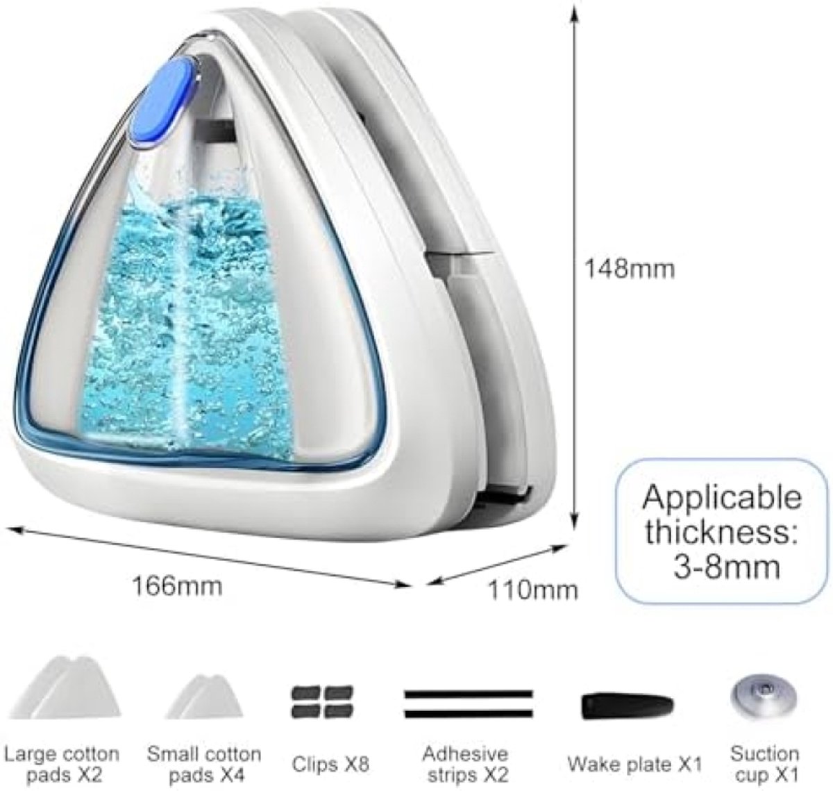 Magnetische Raamreiniger voor Dubbelglas - Efficiënte Schoonmaak van Binnenuit - Ramen wassen. thumbnail 5