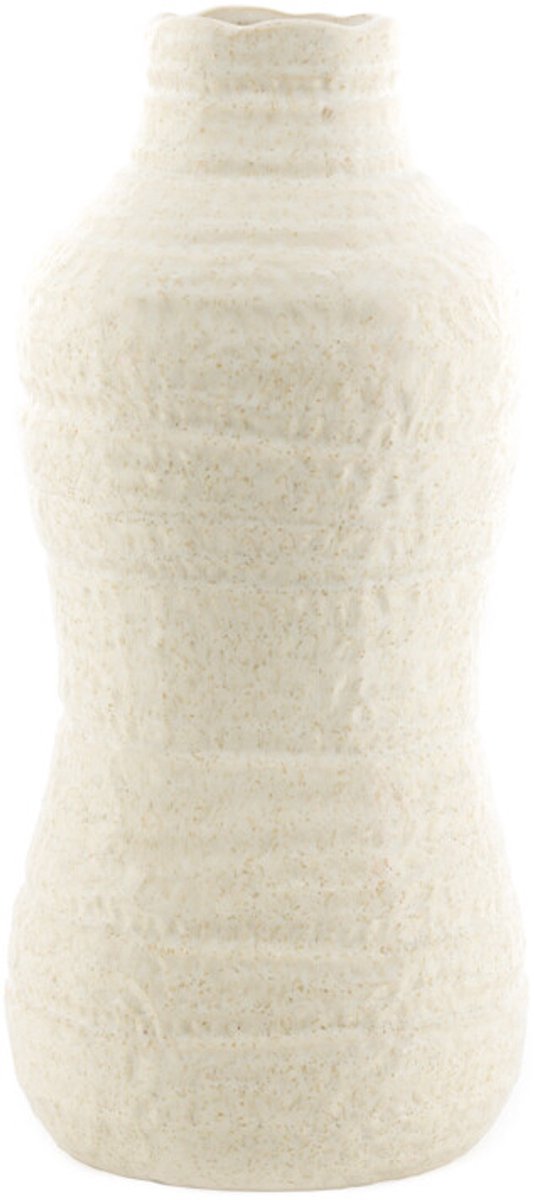 homebound by ky Aardewerk vaas curve beige Off-white