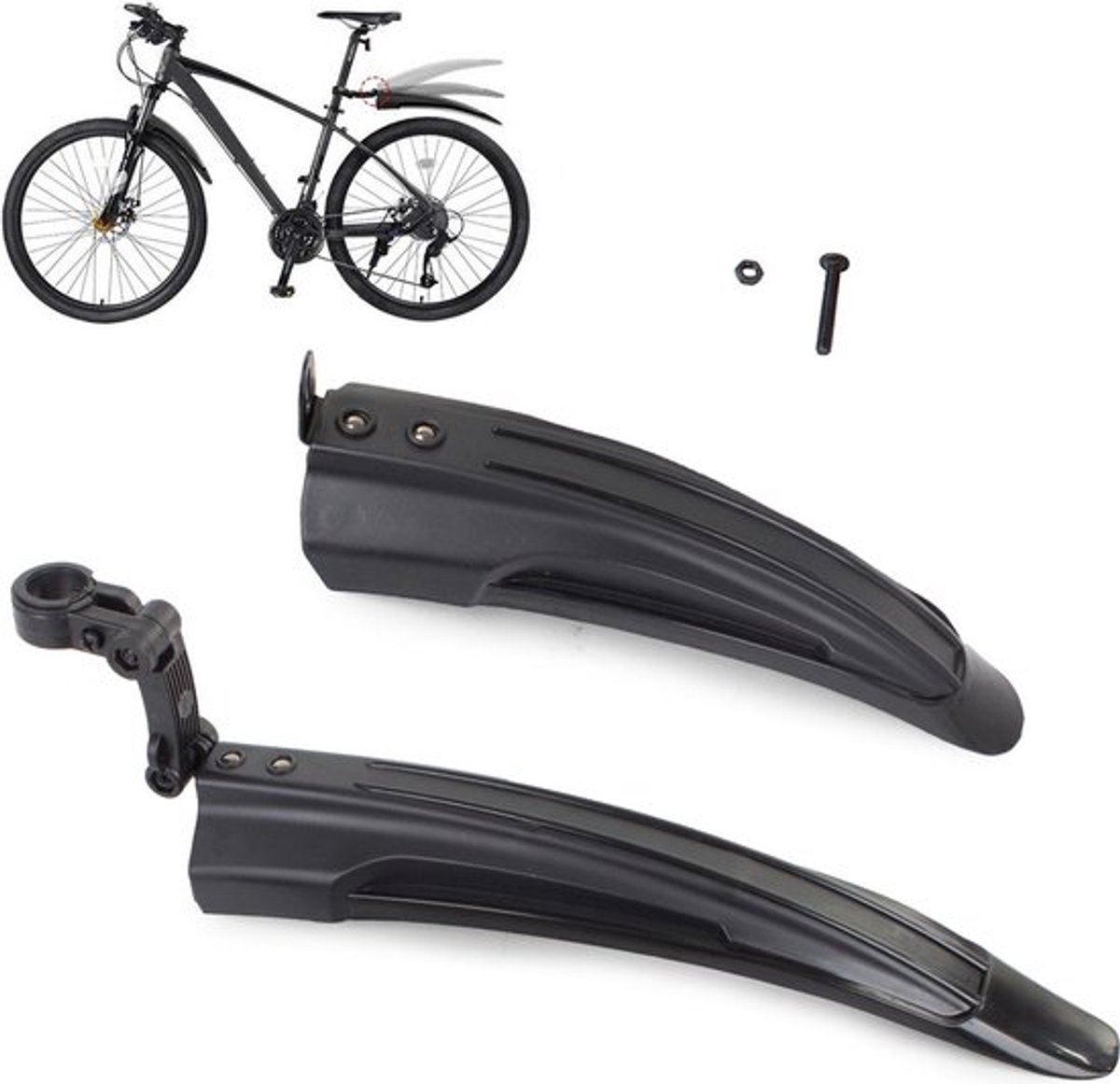 Puiquality Spatbord Fiets Spatbordenset Voorwiel & Achterwiel Spatborden 24-28 inch Spatscherm Mountainbike MTB