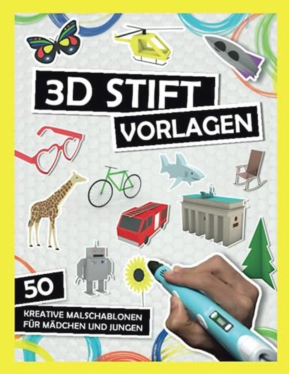 Creatieve 3D Stift Vorlagen voor Kinderen - Eifelturm, Einhorn, Dinosaurier en meer