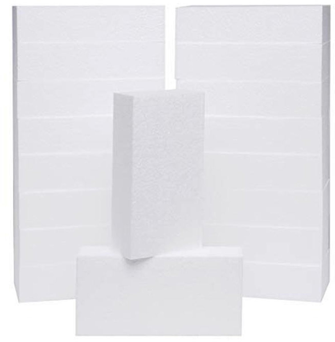Schuimblokken voor Knutselen - 18 Stuks van 8 x 4 x 2 cm - EPS Polystyreen voor Creatieve Projecten, DIY en School Kunst