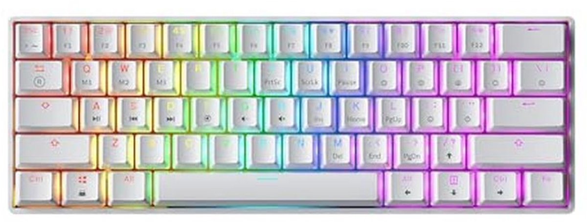 Compact Mechanisch Gaming Toetsenbord met RGB Verlichting - 61 Toetsen, Programmeerbaar, Bedraad voor PC/Mac