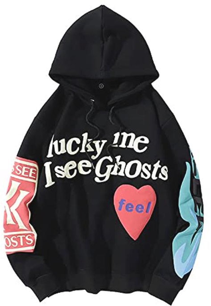 Street Style Hoodie in Hip Hop Design met Capuchon en Lange Mouwen