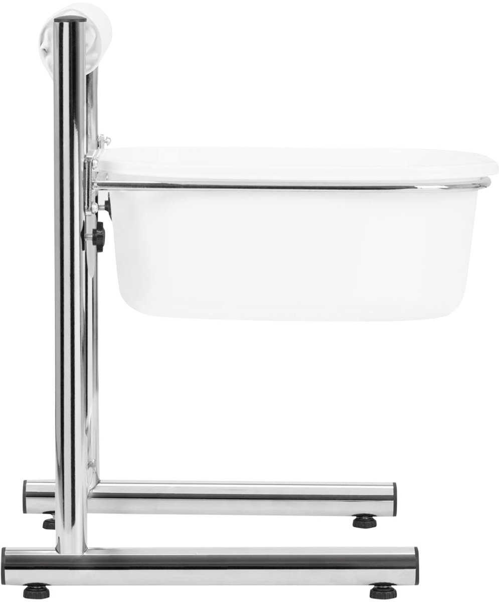 Pedicure Voetbad Verstelbaar met Standaard – Professioneel Chroom Voetbad voor Comfortabele Pedicurebehandelingen