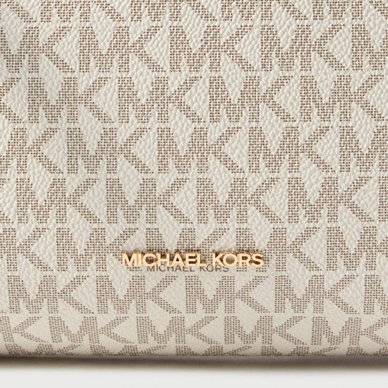 Michael Kors Petit Sac Crossbody / Sac à Bandoulière Femme - Murphy - Imprimé Logo - Vanilla/AcDonker Groenn