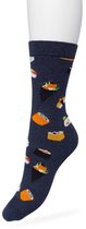 Bonnie Doon Chaussettes Femme avec Imprimé Sushi Taille Thema Blauw Foncé - Chaussettes à Thème - Sushi - Chaussettes Cadeaux - Katoen Doux avec Couture Lisse - Confortable - Cadeau Perfect - Jeans Heather - BT991129