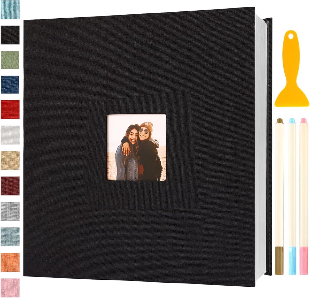 Zelfklevend Fotoalbum Hardcover Zwart 120 Pagina's voor 10x15 tot 20x25 Foto's