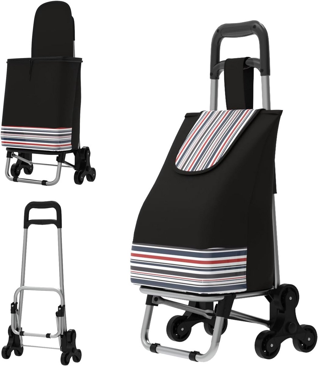 Opvouwbare Boodschappentrolley met Wielen voor Boodschappen en Wasgoed