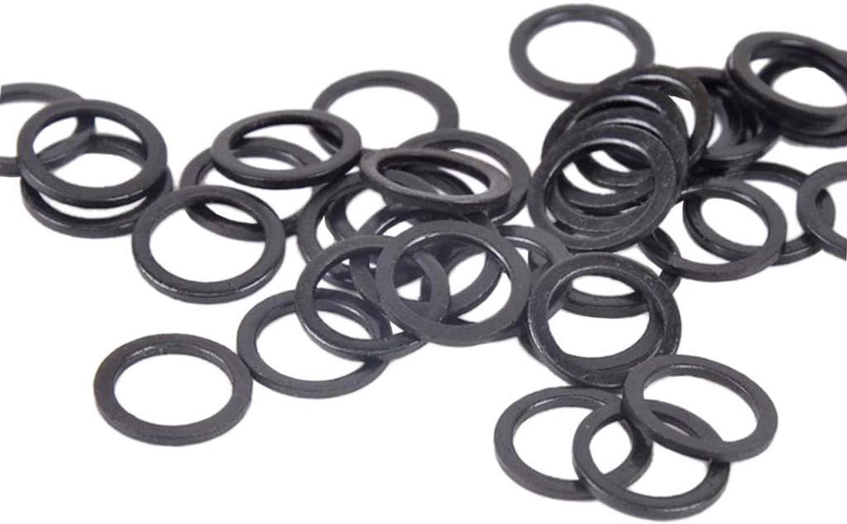 100 Stuks Speed Rings voor Skateboard en Longboard Assen Zwart