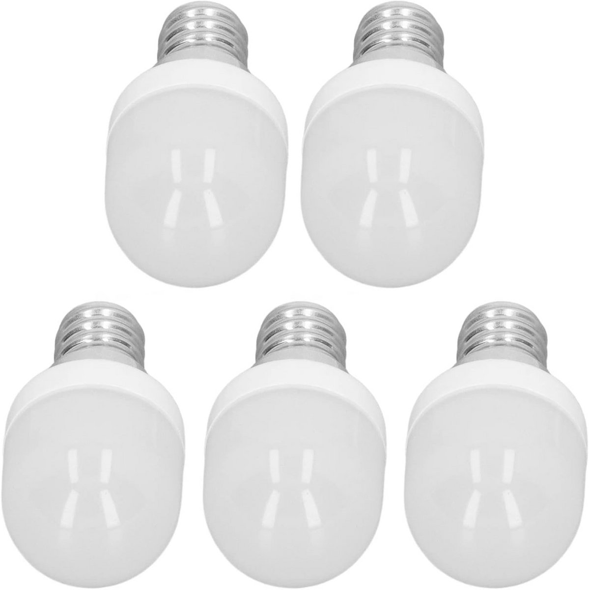 Set van 5 Energiebesparende LED Lampen met E12 Fitting, Warm Wit Licht