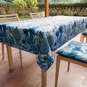 Softalker Tafelkleed, vlekafstotend, rechthoekig, 240 x 140 cm, met jacquard -strepenpatroon, beige, 8-10-zits, voor de elegante tafelbescherming voor Kerstmis, verjaardagen en feesten, alle