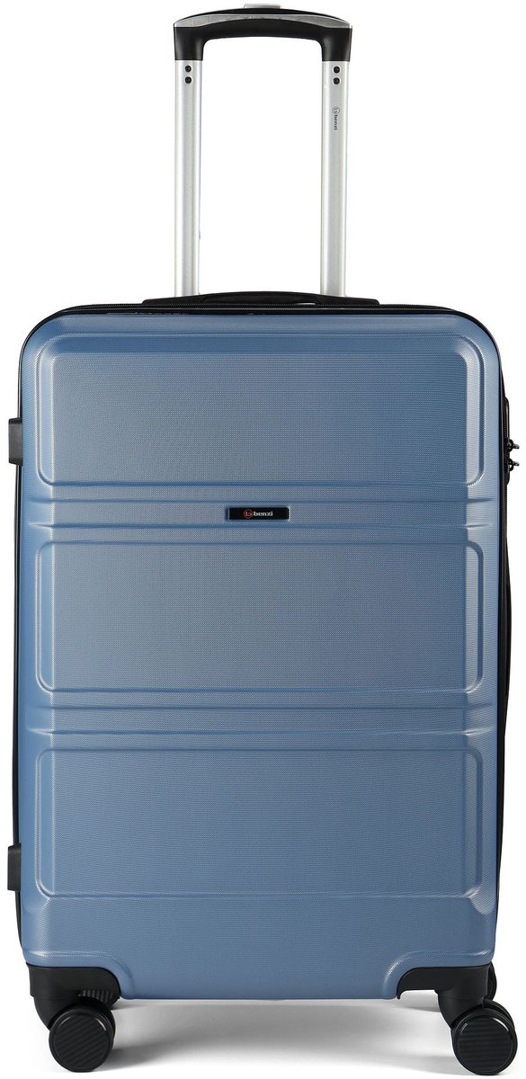 Benzi 5739 4 wielen Trolley M 66 cm - Harde bagage - TSA slot - hellblau