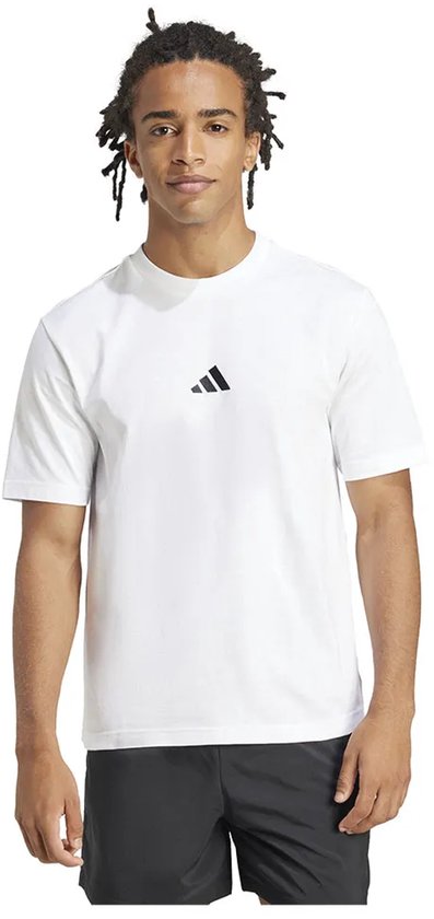 adidas Sportswear T-shirt jersey petit logo Essentials - Hommes - Blanc - XL