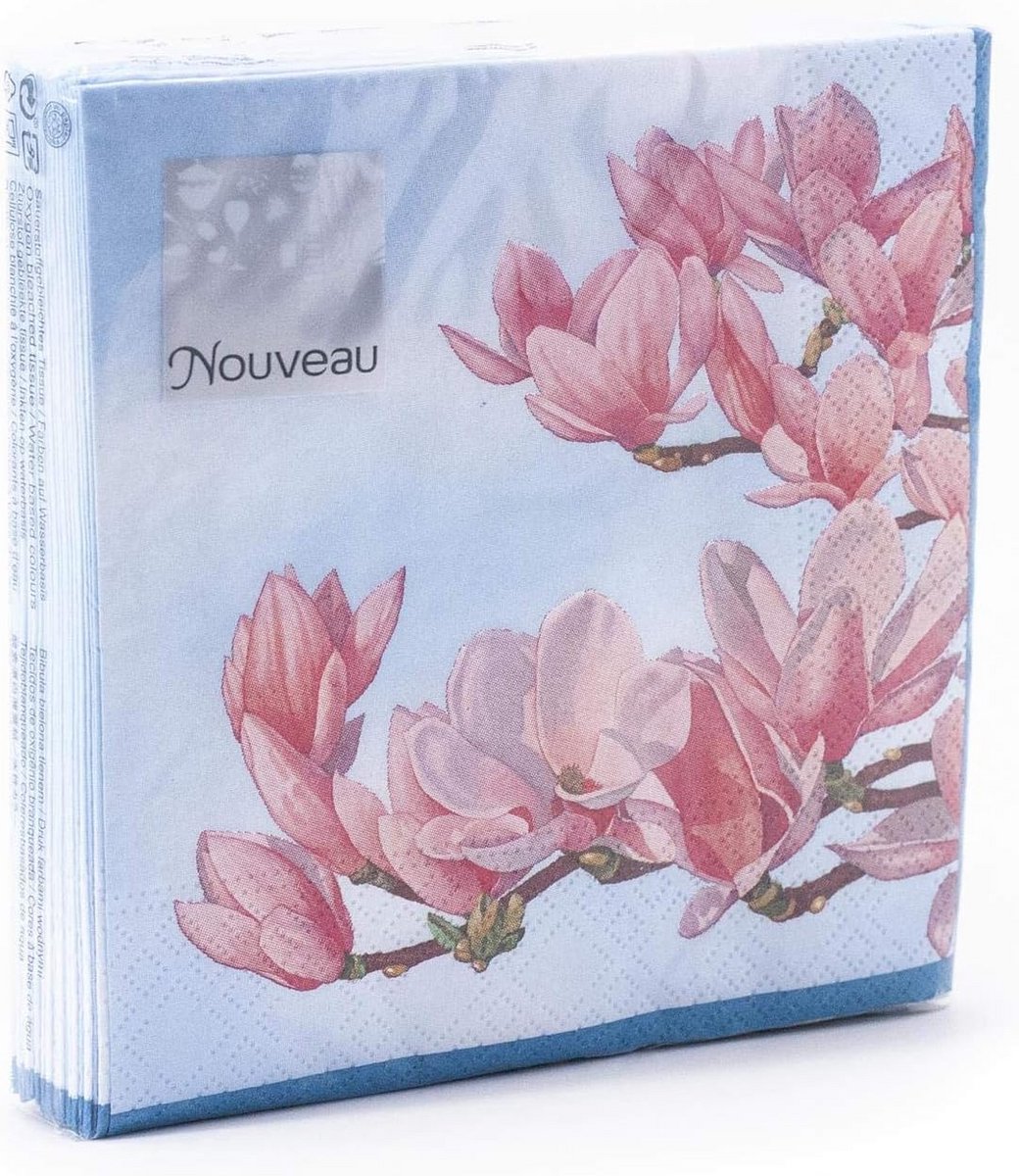 Papieren Servetten - Blauwe Meerkleurige 25x25 cm voor Decoupage en Kunstprojecten