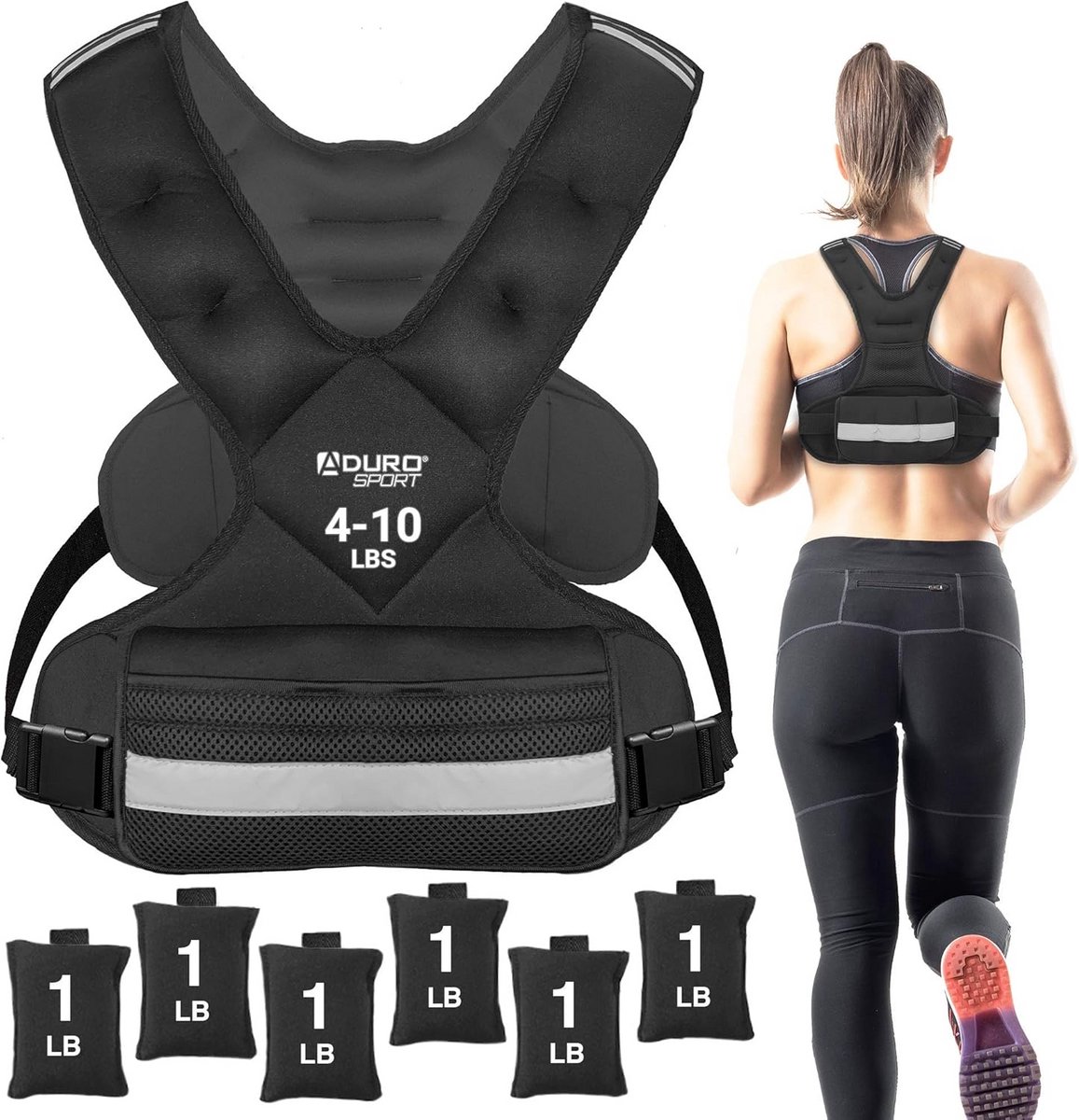 Verstelbaar Gewogen Vest voor Workout - Lichaamsgewicht Vest voor Mannen, Vrouwen en Kinderen