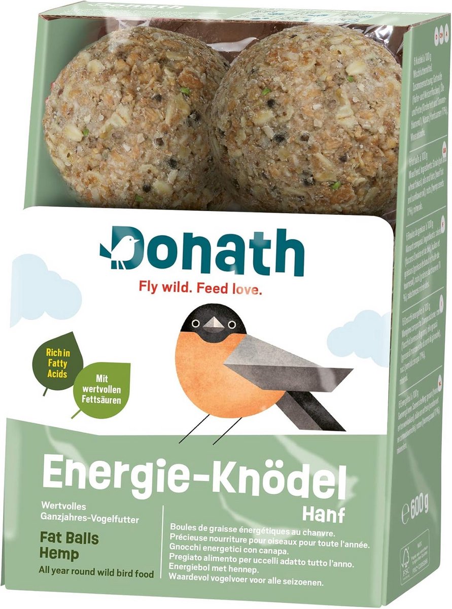 Energiebol zonder Net voor Mezen - 100g Hennepzaad voor Wilde Vogels - Ideaal Jaar Rond