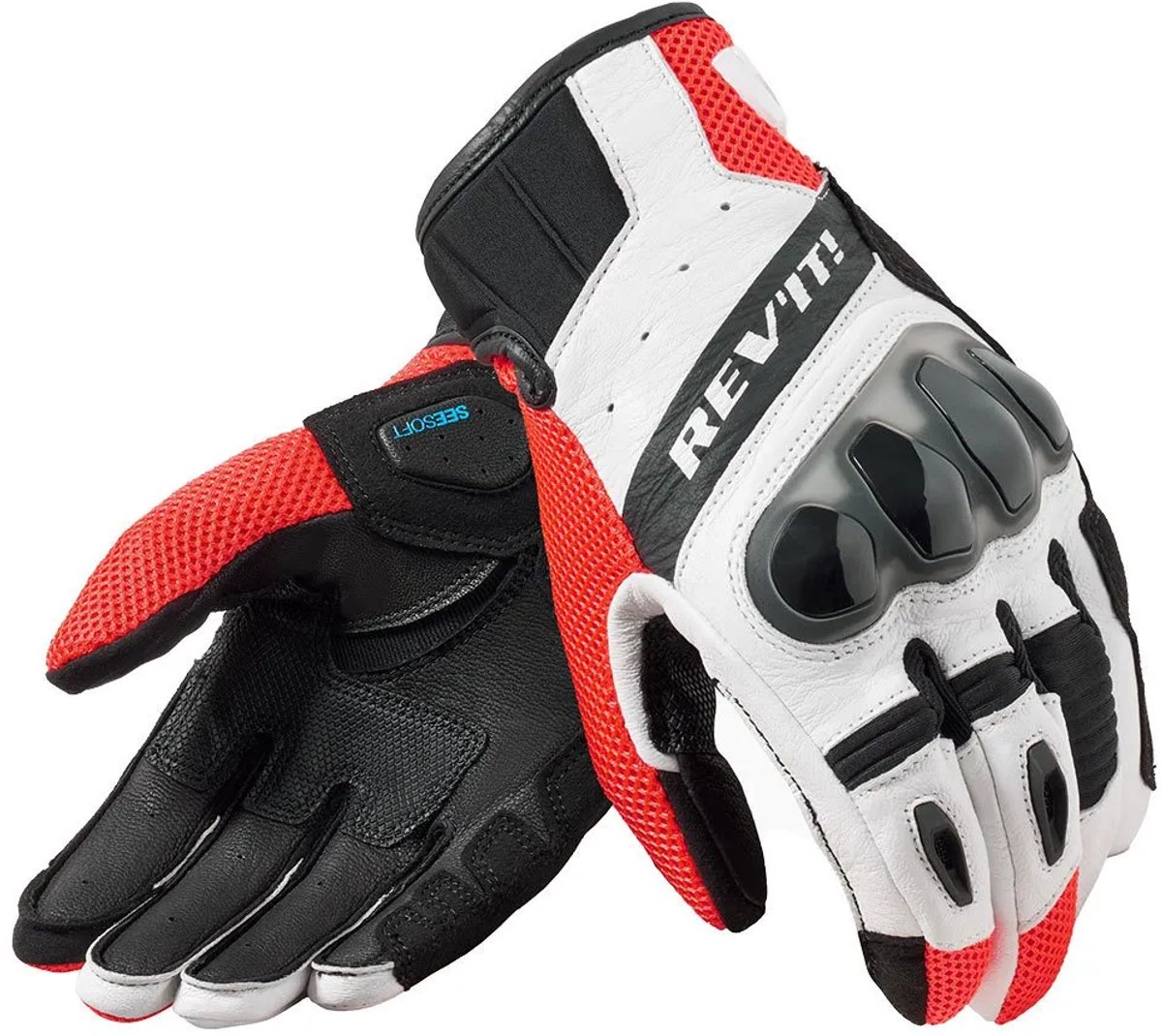 REV’IT! Ritmo Zwart Neon Rood Handschoenen - Maat L - Handschoen – foto 3